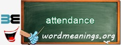 WordMeaning blackboard for attendance